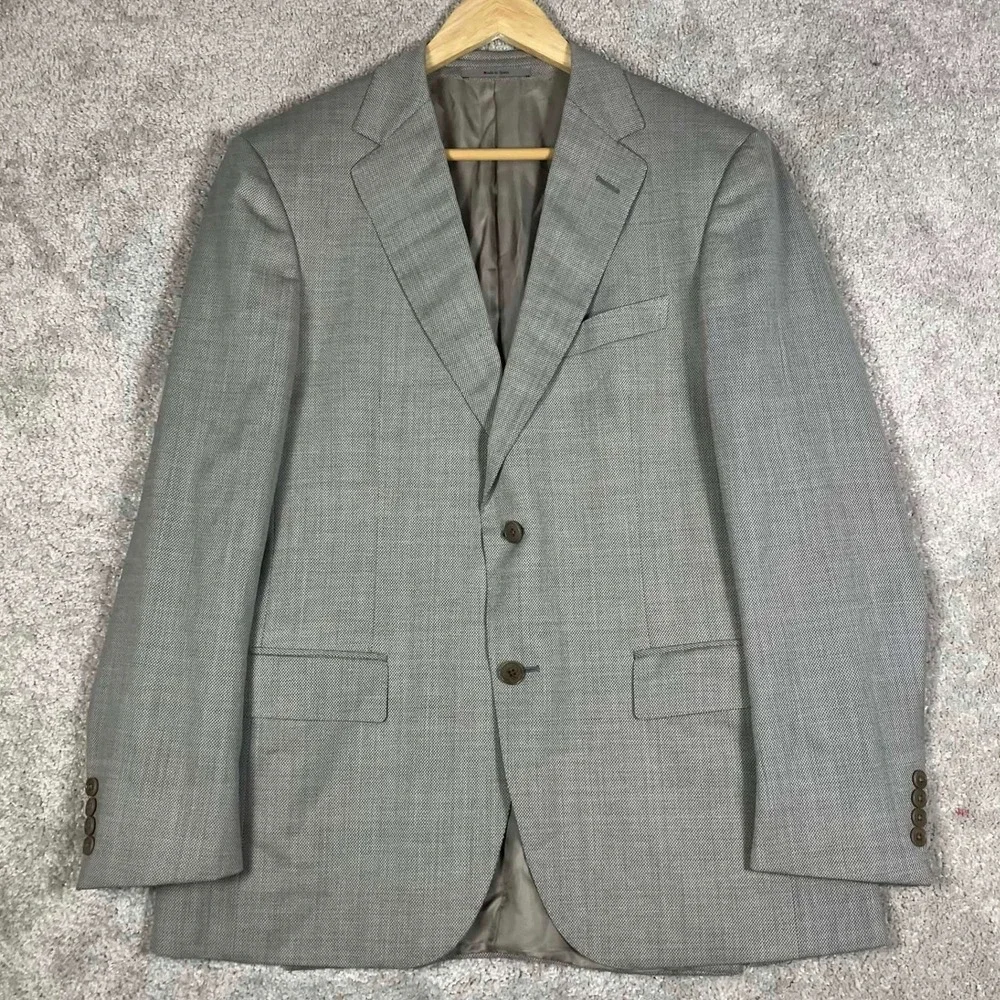 Ermenegildo Zegna Sport Coat Mens 50 C Grey Wool Silk High Performance Blazer
